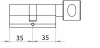 Цилиндровый механизм 2 АВС 35*35  - Фабрика Стальных Дверей Атлант.Стальные двери в г. Екатеринбурге