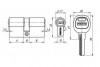 Цилиндровый механизм A200/60 mm (25+10+25) SN мат. никель 5 кл. - Фабрика Стальных Дверей Атлант.Стальные двери в г. Екатеринбурге