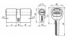 Цилиндровый механизм A200/70 mm (30+10+30) PB латунь 5 кл. - Фабрика Стальных Дверей Атлант.Стальные двери в г. Екатеринбурге