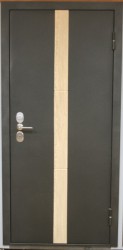 Дверь с давленной полосой, наполнение МДФ ПВХ - Фабрика Стальных Дверей Атлант.Стальные двери в г. Екатеринбурге